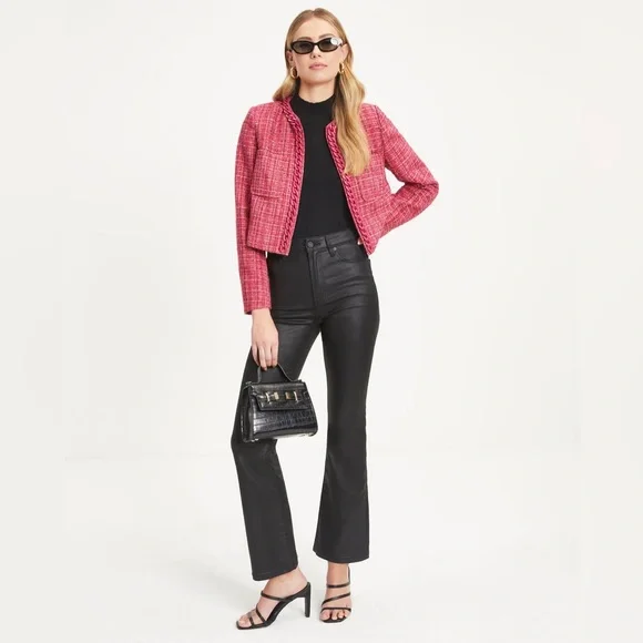 NWT A Peach Be Bold Tweed Chain Blazer - Picture 2 of 11